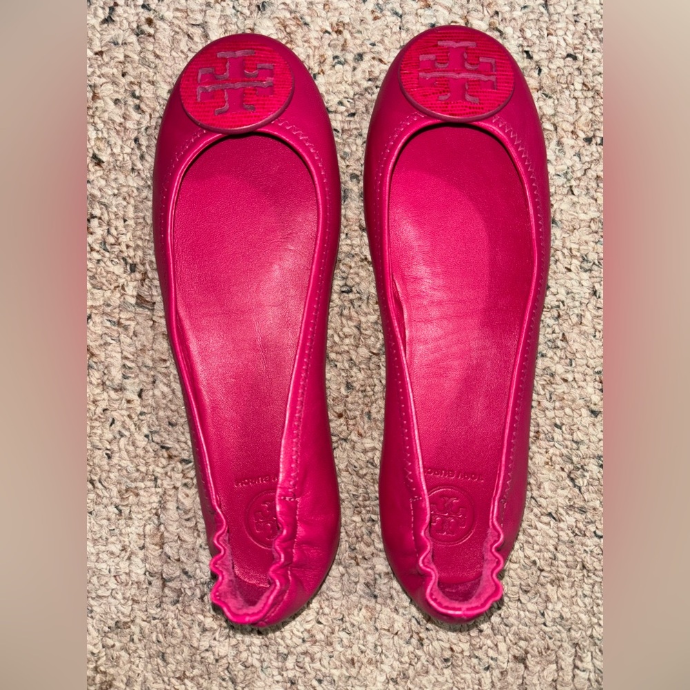 New in Box Tory Burch - Minnie Travel Ballet Flat - Azalea 🌺 6.5